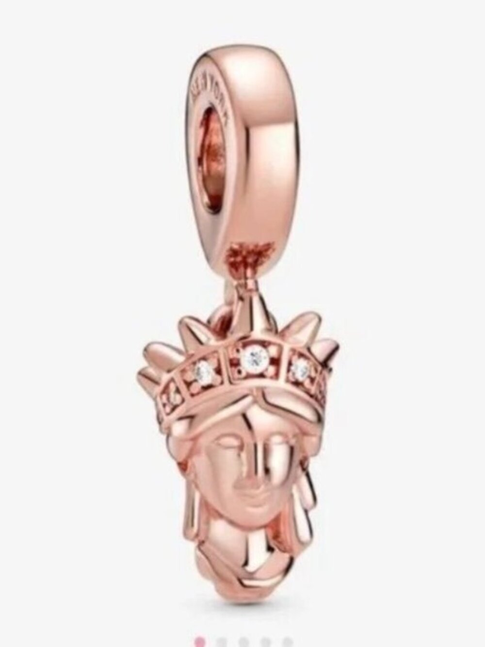 Rose Gold Statue of Liberty Dangle Charm